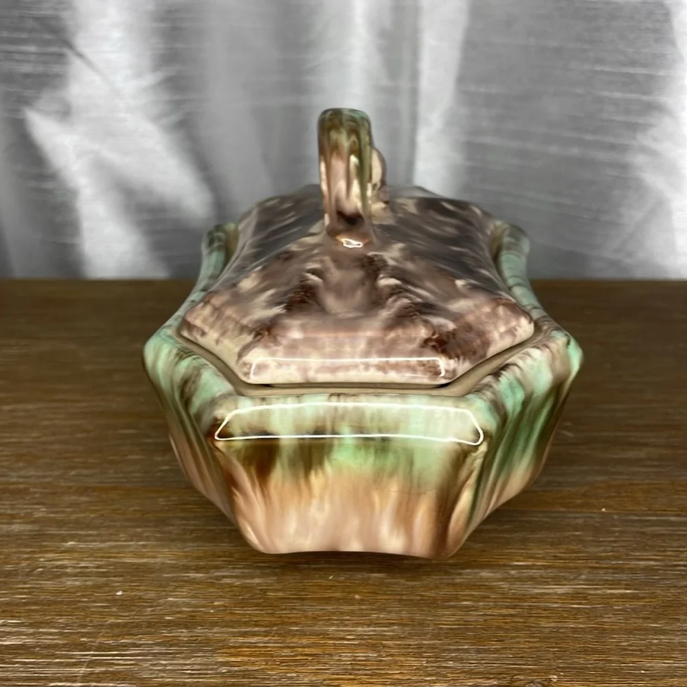 Vintage Germany Ceramic Pottery Dish with Lid 26